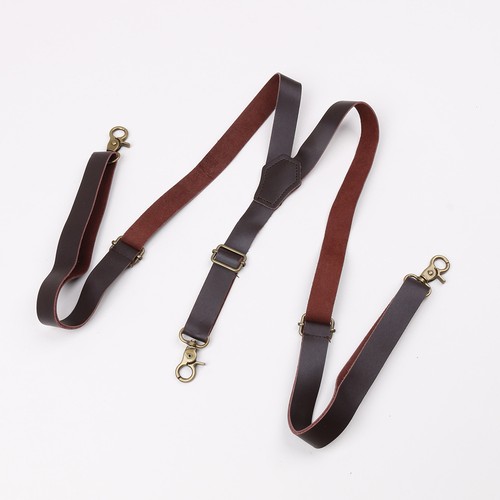 Retro leather suspenders - retro, hooks