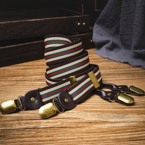 Retro trousers braces green - retro,