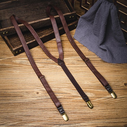 Leather suspenders fashion - suspenders,