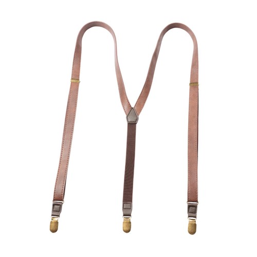 Leather suspenders retro - leather,